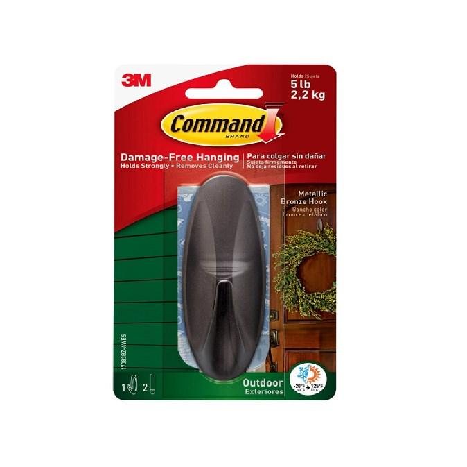 Command™ Outdoor Metallic Bronze Hook 17083BZ-AWES | Rural King