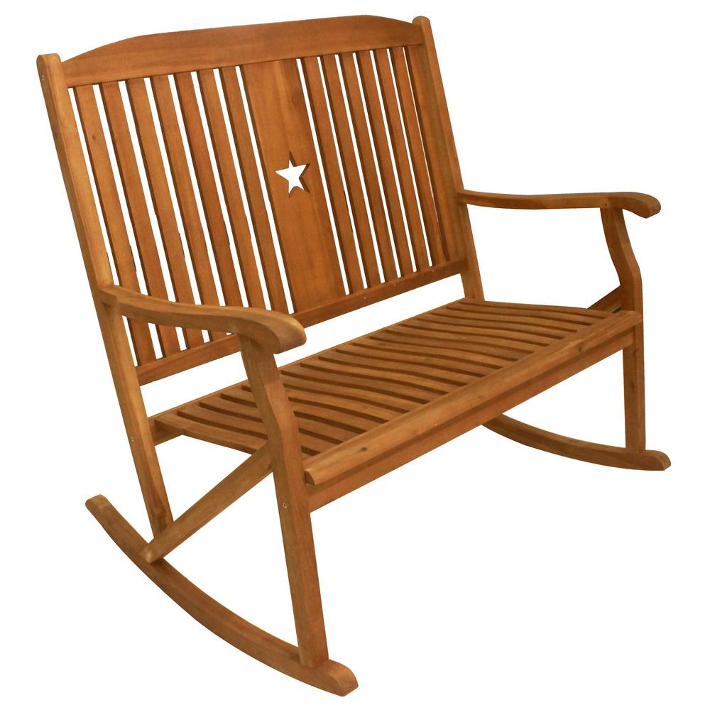 Texas Star Rocker Leigh Country Sequioa Double Rocker with Star - TX 36102 | Rural King