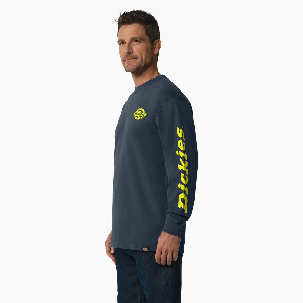 Dickies Maglietta Uomo Heavyweight Heathered - Girocollo Tasca Con Divisorio A Matita, Cotone Pesante, XL Long, Limoges