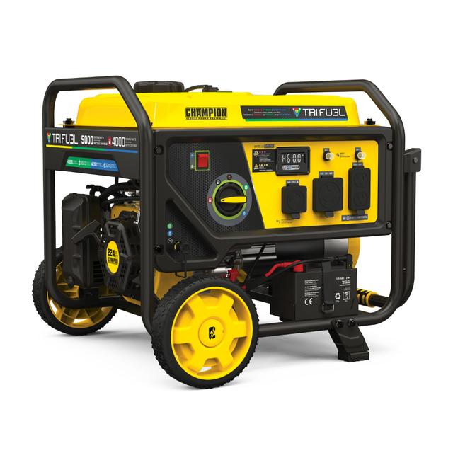 Champion Power Equipment 4000 Watt Electric Start Tri Fuel RV Ready ...