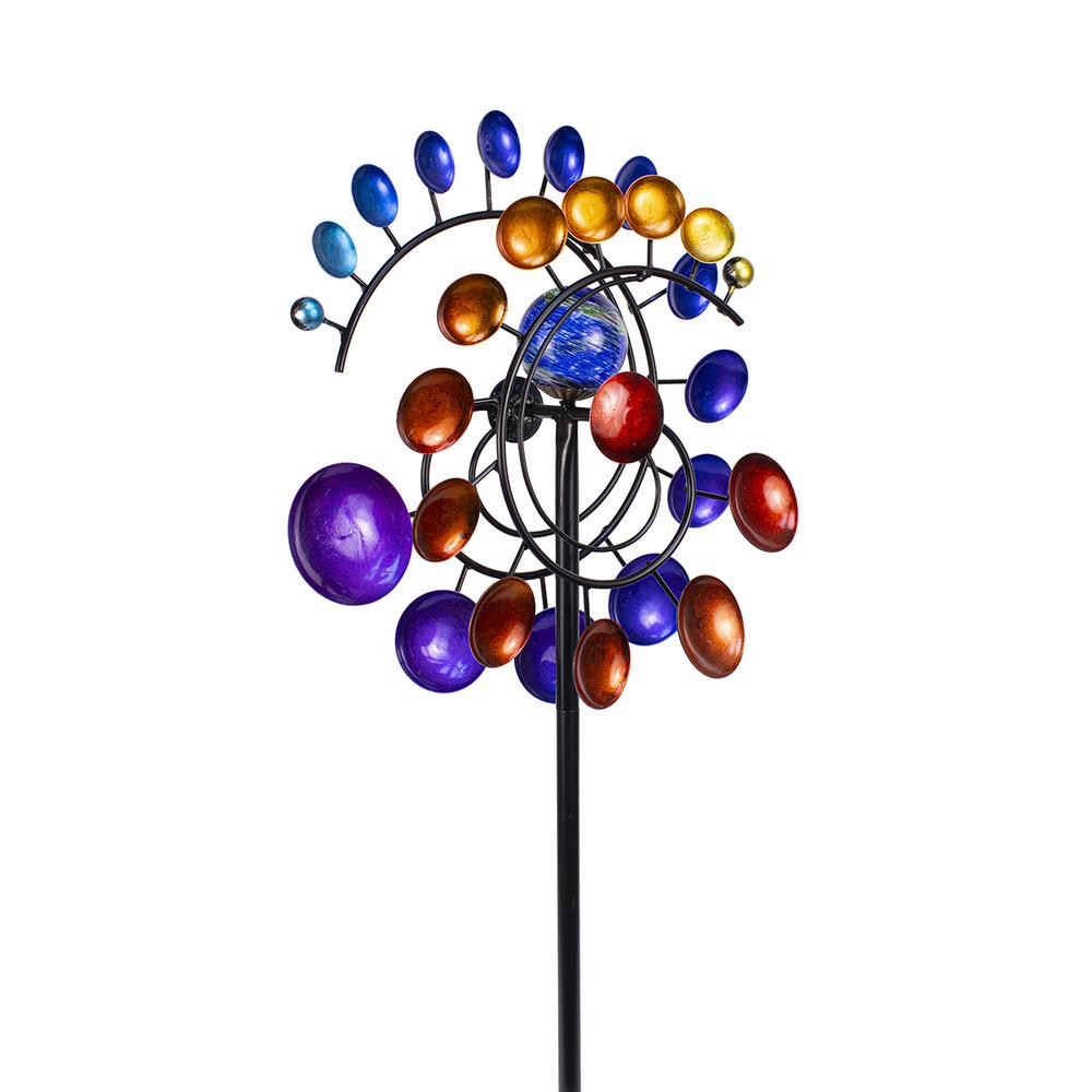 Echo Valley 4353W Illuminarie Leaf Dual-Motion Windwheel Outdoor Décor for Yards and Gardens, Blue/Green/Antiqued Bronze, 15.75 x 5 x 45 inches Echo Valley 4353W Illuminarie Leaf Dual-Motion Windwheel Outdoor Décor for Yards and Gardens, Blue/Green/Antiqued Bronze, 15.75 x 5 x 45 inches