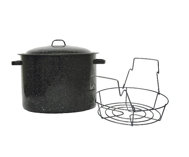 Granite Ware 15.5 Quart Water Bath Canner with Lid & Jar Rack - 320682 ...