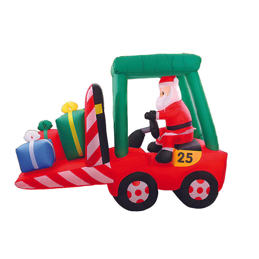 Fork Lift Inflatable Well Traveled Living 6.5' Santa Driving a Forklift Inflatable - 65475 ...