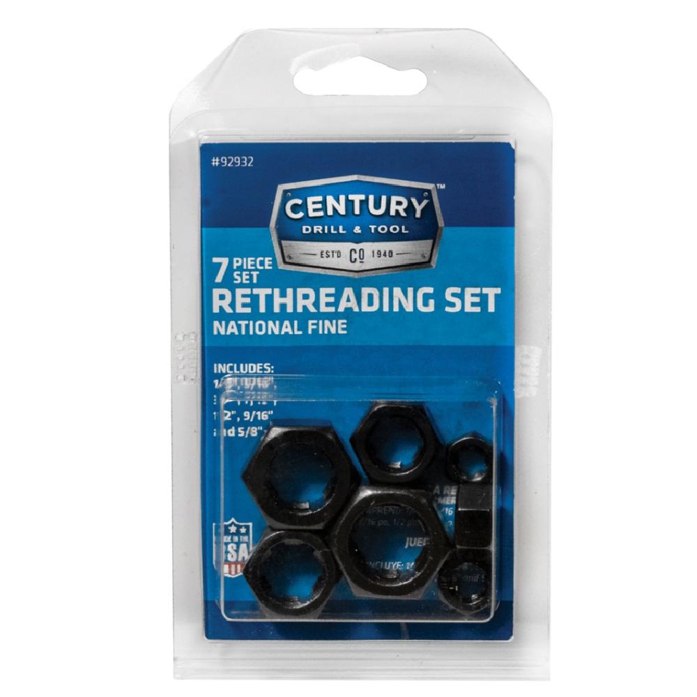 Performance Tools Rethread Century Drill & Tool 7 Piece Fractional NF Rethreading Set - 92932 ...