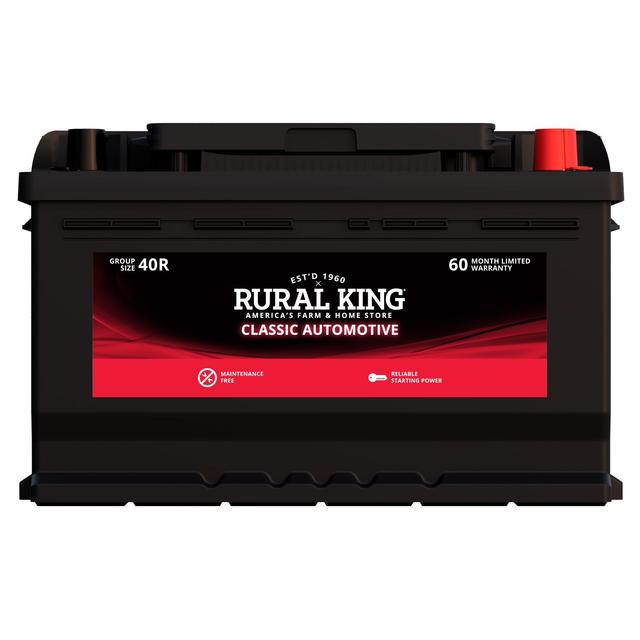 Rural King Classic Automotive Battery, Group Size 40R Rural King