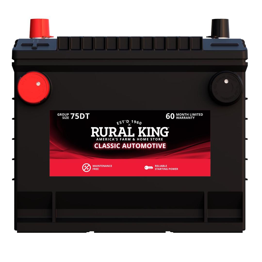 Rural King Classic Automotive Battery, Group Size 75DT Rural King