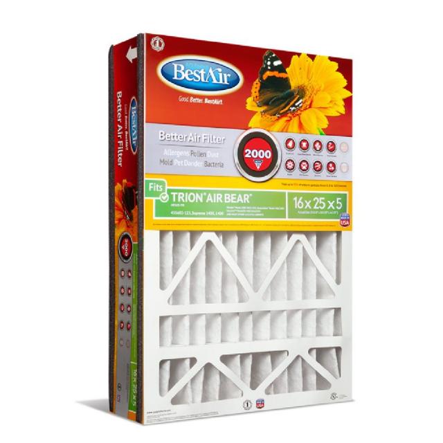 Bestair 16 X 25 X 5 Merv 11 Trion Air Bear Furnace Filter AB1625 11R Bestair 16 x 25 x 5 merv 11 trion air bear furnace filter ab1625 11r