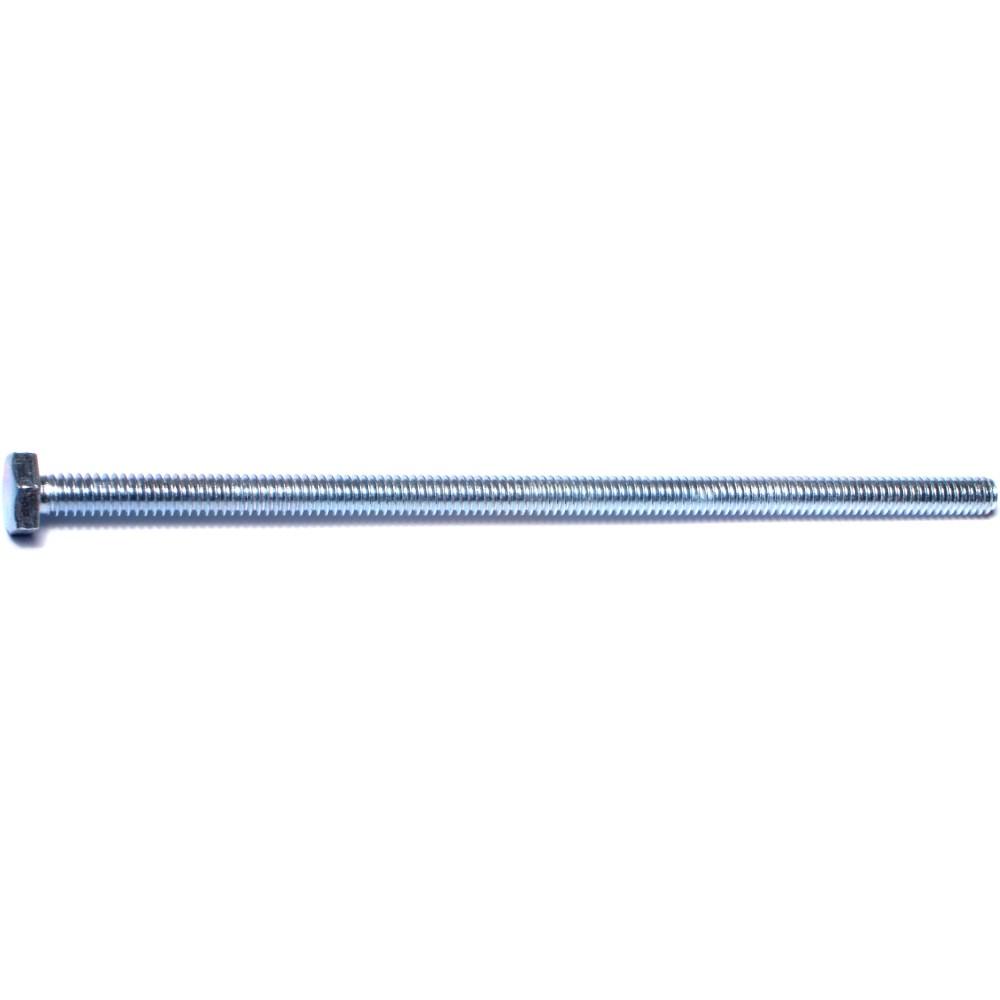 12-Pack 1/4-20 X 6" Full Thread Studs – Zinc Coated Steel Anchor Bolts – Right Hand Thread